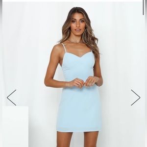 Hello Molly Light Blue Mini Dress
